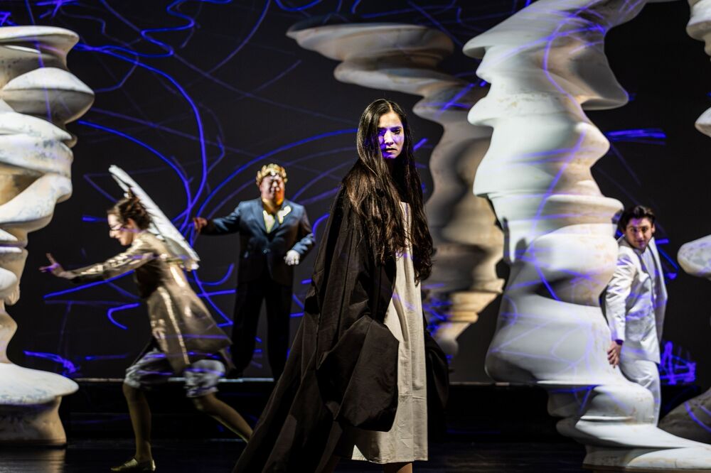 Sara-Maria Saalmann (vorne), Laura Braun, Selcuk Hakan Tirasoglu, Aleksey Kursanov 